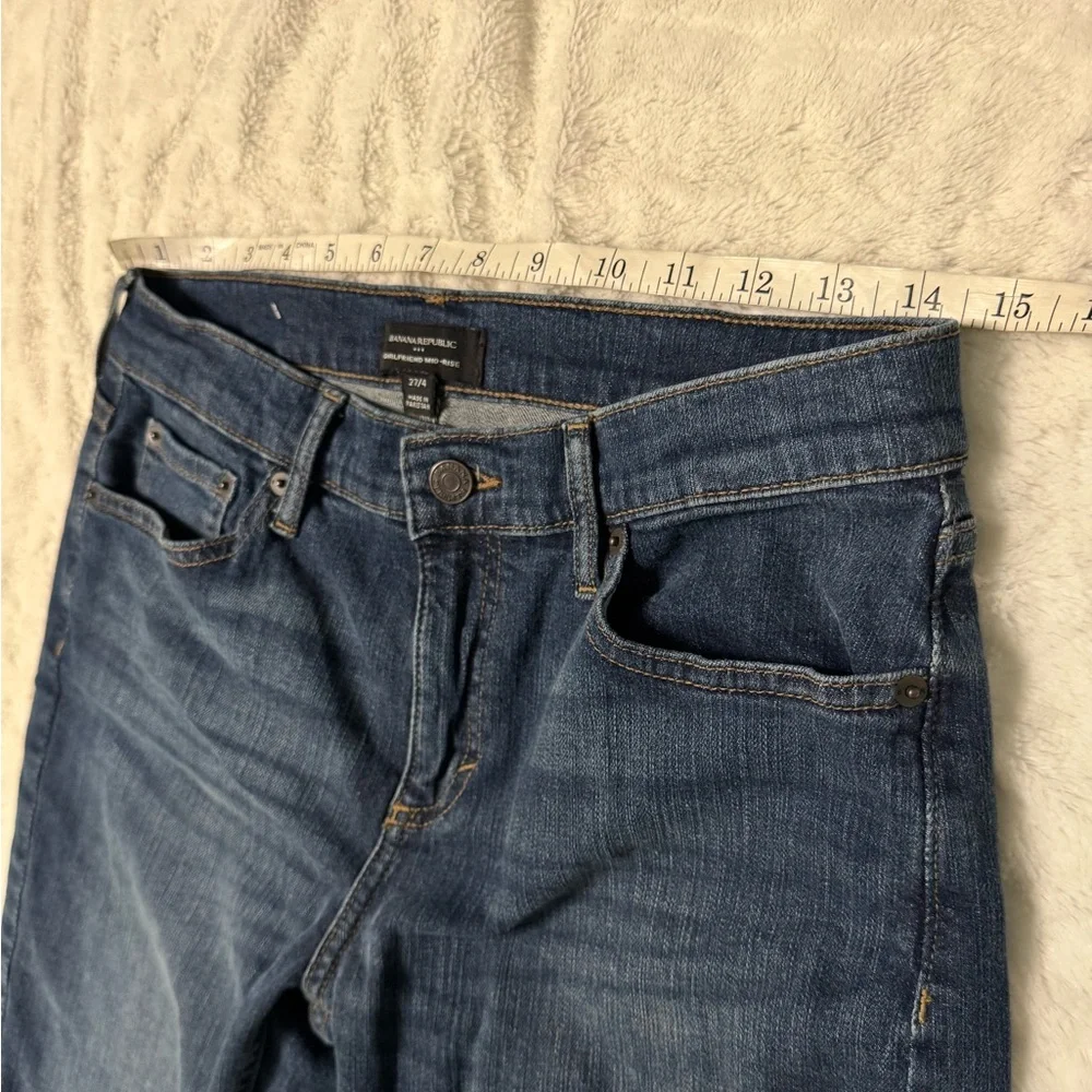 BANANA REPUBLIC GIRLFRIEND MID-RISE Dark Wash Jeans - Picture 10 of 10